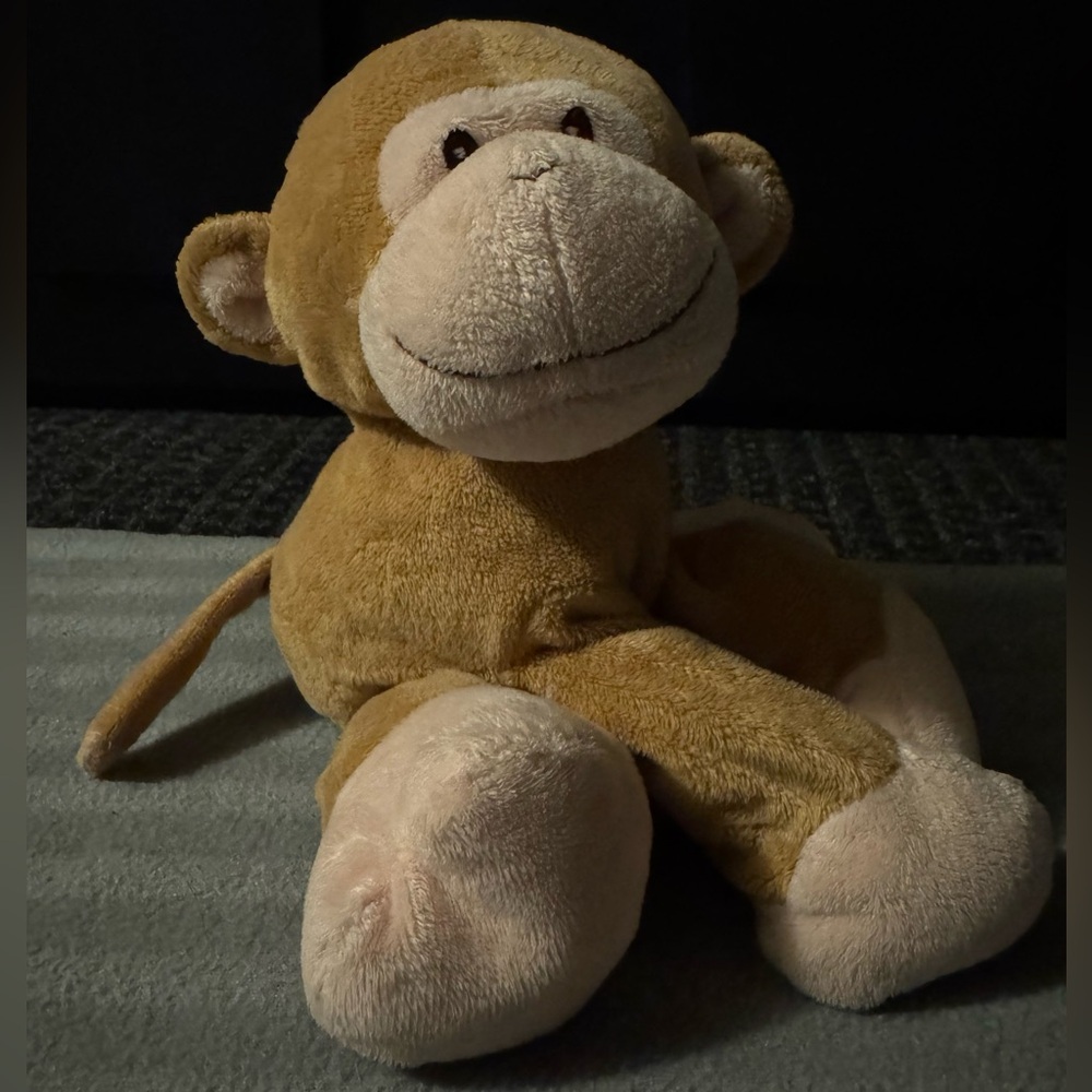 Toys R Us / Monkey Plush Stuffed Animal /Brown / Weighted feet / 12”